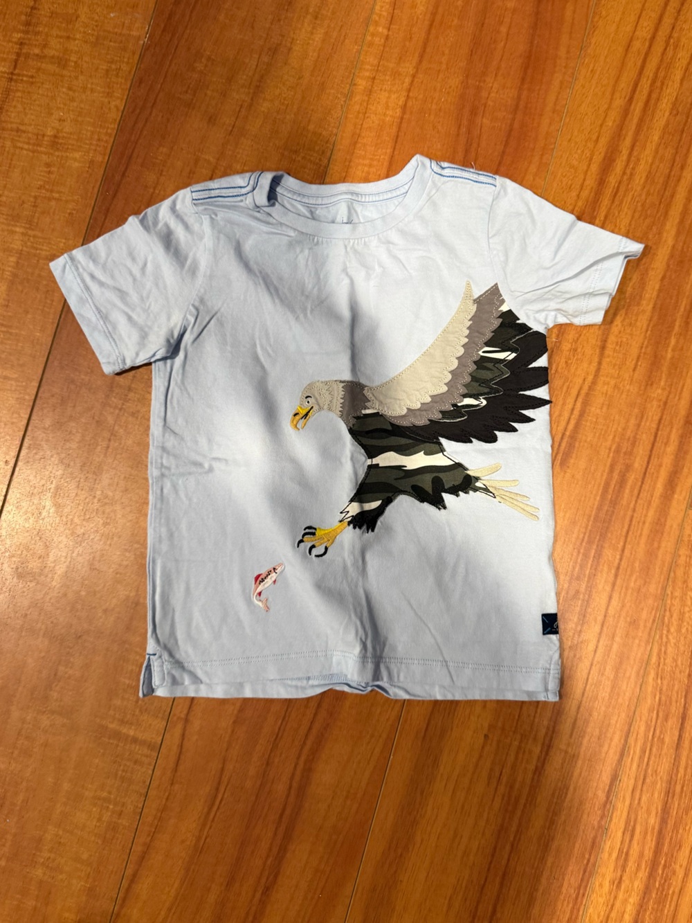 Joules Light Blue Tee with Eagle Graphic
